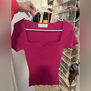 American Threads pink sweater top